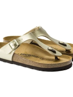 Dámske žabky Birkenstock Gizeh Birko-Flor Gold narrow (1016109) dámske