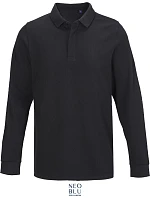 NEOBLU Owen LSL Men Pánske polo s dlhým rukávom z hrubého piqué 24.4396 deep black