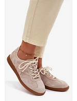 Dámské kožené semišové tenisky nízké béžové Perinae