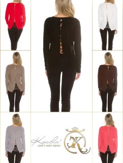 Módny sveter 8507 so šnúrkami - Koucla