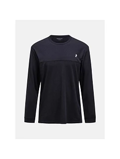 Pánske tričko PEAK PERFORMANCE M Trail Wool Blend LS, čierne