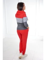 Farebná pruhovaná sada červená+sivá Farebná pruhovaná sada červená+sivá