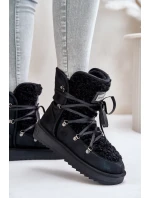 Śniegowce Na Platformie Wegańskie D.Franklin DFSH370004 Czarne