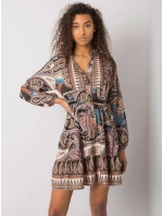 Šaty DHJ SK 15053.61 čierna a béžová