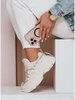 Dámske tenisky na hrubšej podrážke NEWMOVE beige FashionStreet ZY0589