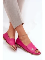 Skórzane Eleganckie Baleriny Z Odkrytymi Palcami Zazoo 1865 Fuksja Skórzane Eleganckie Baleriny Z Odkrytymi Palcami Zazoo 1865 Fuksja