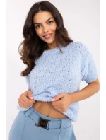 Sveter s krátkym rukávom model 206943 Taliansko Moda Sveter s krátkym rukávom model 206943 Taliansko Moda