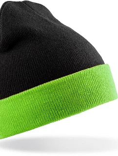Result Headwear RC 930X Pletená čiapka „Black Compass“ 28.930X čierna/limetková