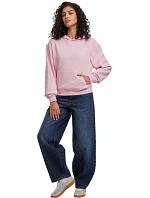 Build your Brand BY 444 Dámska mikina s kapucňou v oversize strihu „Loose Fit“ 56.0444 šedá melírovaná