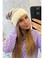 Dámska čiapka Feba K330 ecru+blue