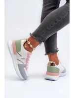 Sneakersy Damskie Z Eko Skóry Multikolor Kaimans