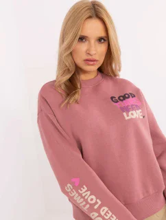 Mikina D10600T02695A tmavoružová