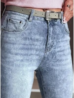 Dámske džínsové nohavice slim fit s opaskom BOTANIDA blue FashionStreet UY2448