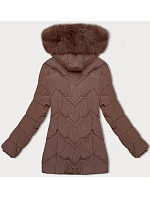 Dámska plus size zimná bunda s kapucňou S'west chocolate (B8300-14) Dámska plus size zimná bunda s kapucňou S'west chocolate (B8300-14)