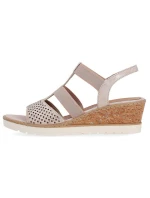 Pohodlné sandále na podpätku Remonte W RKR667 rose gold Pohodlné sandále na podpätku Remonte W RKR667 rose gold