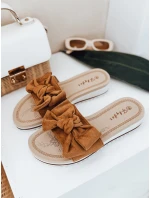 Dámske žabky LOVESLIDE camel FashionStreet ZY0996