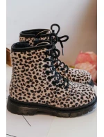 Dziecięce Botki Ocieplane z Suwakiem Beżowe Goopy