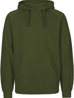 Neutral O 63101 Pánska mikina s kapucňou z bio bavlny 77.6311 military