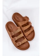 Klapki Damskie Z Paskami I Klamrami Camel Uliri