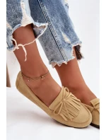 Dámské mokasíny s třásněmi Žluté Janelisse