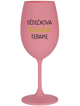 GIRL'S FLUID THERAPY - ružový pohár na víno 350 ml