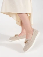 Módne hnedé dámske mokasíny na platforme Módne hnedé dámske mokasíny na platforme