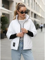 Dámska prešívaná prechodná bunda biela FashionStreet TY5544 Dámska prešívaná prechodná bunda biela FashionStreet TY5544