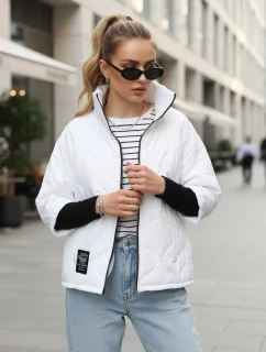 Dámska prešívaná prechodná bunda biela FashionStreet TY5544