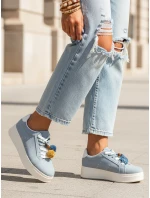 Dámske semišové tenisky s ozdobnou platformou modré FashionStreet ZY1416 Dámske semišové tenisky s ozdobnou platformou modré FashionStreet ZY1416
