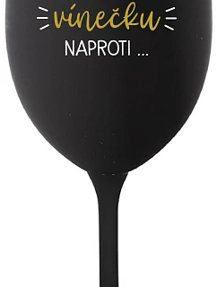 Najprv musím zjesť toto víno... - čierny pohár na víno 350 ml