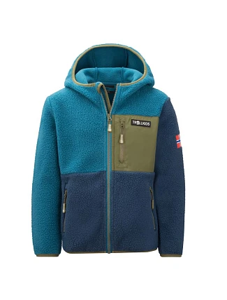 Detská fleecová bunda s kapucňou Trollkids Aurlandsfjord Blue/Green (466-104) Detská fleecová bunda s kapucňou Trollkids Aurlandsfjord Blue/Green (466-104)