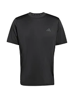 Pánske tričko adidas Tech Essentials Workout 3-Stripes, čierne, KQ7485