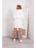 Zateplené šaty s kapucňou ecru Zateplené šaty s kapucňou ecru