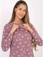 DU KN nočná košeľa FP 101.19 tmavoružová DU KN nočná košeľa FP 101.19 tmavoružová