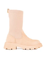 Zaujímavé hnedé členkové topánky na plochom podpätku pre ženy Zaujímavé hnedé členkové topánky na plochom podpätku pre ženy