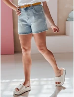 Dámske džínsové šortky s opaskom SUNNY JIN blue FashionStreet SY0470 Dámske džínsové šortky s opaskom SUNNY JIN blue FashionStreet SY0470
