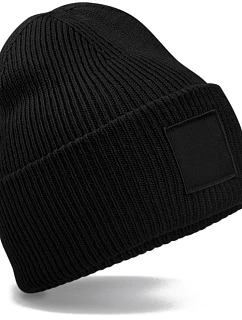 Beechfield B 336R Pletená čiapka Patch „Tonal“ 53.336R čierna