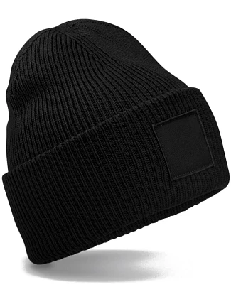 Beechfield B 336R Pletená čiapka Patch „Tonal“ 53.336R čierna Beechfield B 336R Pletená čiapka Patch „Tonal“ 53.336R čierna
