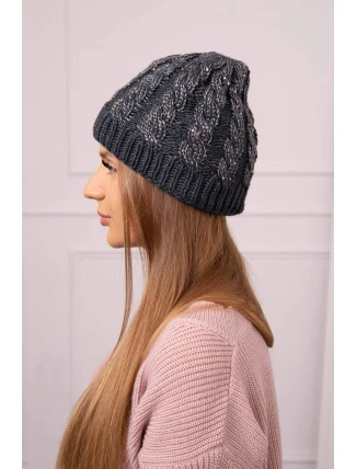 Dámska čiapka Kalina K362 graphite+white