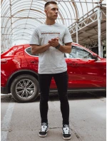Pánske bavlnené tričko s potlačou šedé FashionStreet RX5385 Pánske bavlnené tričko s potlačou šedé FashionStreet RX5385