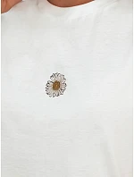 Dámske bavlnené základné tričko FLORTA ecru FashionStreet RY2569 Dámske bavlnené základné tričko FLORTA ecru FashionStreet RY2569