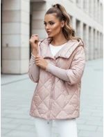 Dámska prechodná prešívaná bunda oversize PUFFILOF pink FashionStreet TY4854