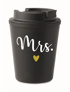 MRS. - čierny termohrnček 300 ml