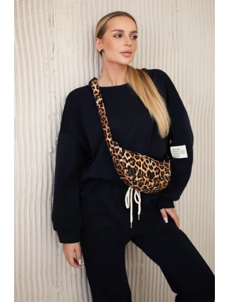 Súprava tepláky + nohavice maslová tkanina námornícka modrá Súprava tepláky + nohavice maslová tkanina námornícka modrá