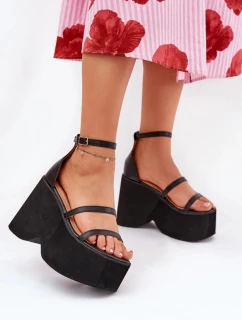 Topánky na podpätku 2806 black - Krok vo veľkom štýle