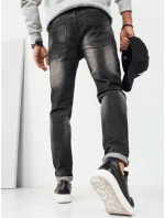 Pánske čierne džínsové nohavice FashionStreet UX4248