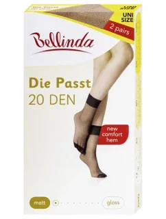 Silonkové matné ponožky 2 páry DIE PASST SOCKS 20 DEN - Bellinda - amber