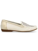 Pohodlné kožené poltopánky Rieker W RKR658 beige