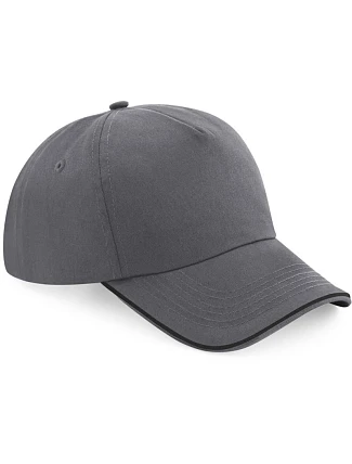 Beechfield B 25C 5-panelová čiapka s kšiltom „Authentic Piped Peak“ 53.025C grafitovo šedá/čierna Beechfield B 25C 5-panelová čiapka s kšiltom „Authentic Piped Peak“ 53.025C grafitovo šedá/čierna
