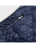 Tmavomodrá prešívaná dámska bunda (RQW-7009) Tmavomodrá prešívaná dámska bunda (RQW-7009)